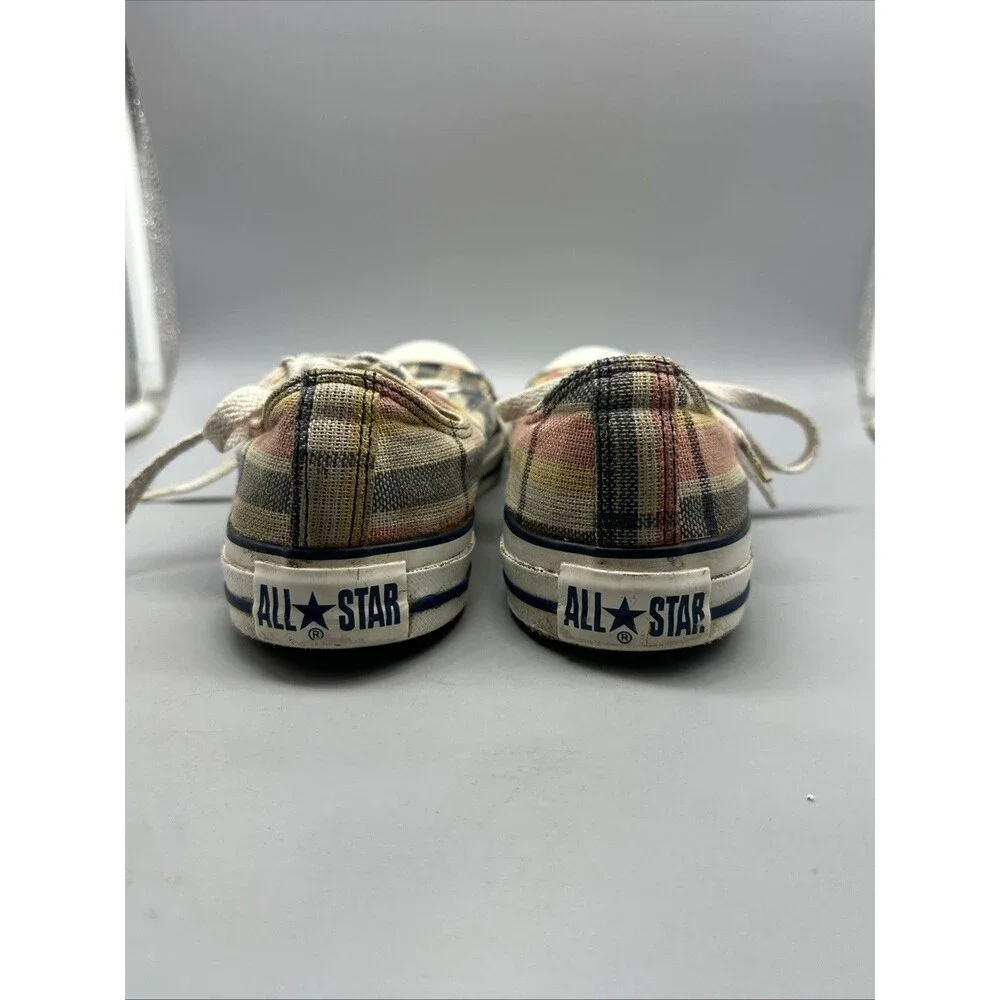 Vintage 2008 Converse All Star Plaid Low Top Sneakers Yellow Blue Red 104372F